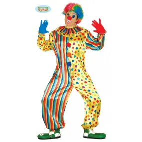 Costume Uomo Clown Pagliaccio Circo Carnevale Travestimento Halloween